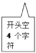 矩形标注: 开头空4个字符